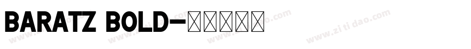 Baratz Bold字体转换